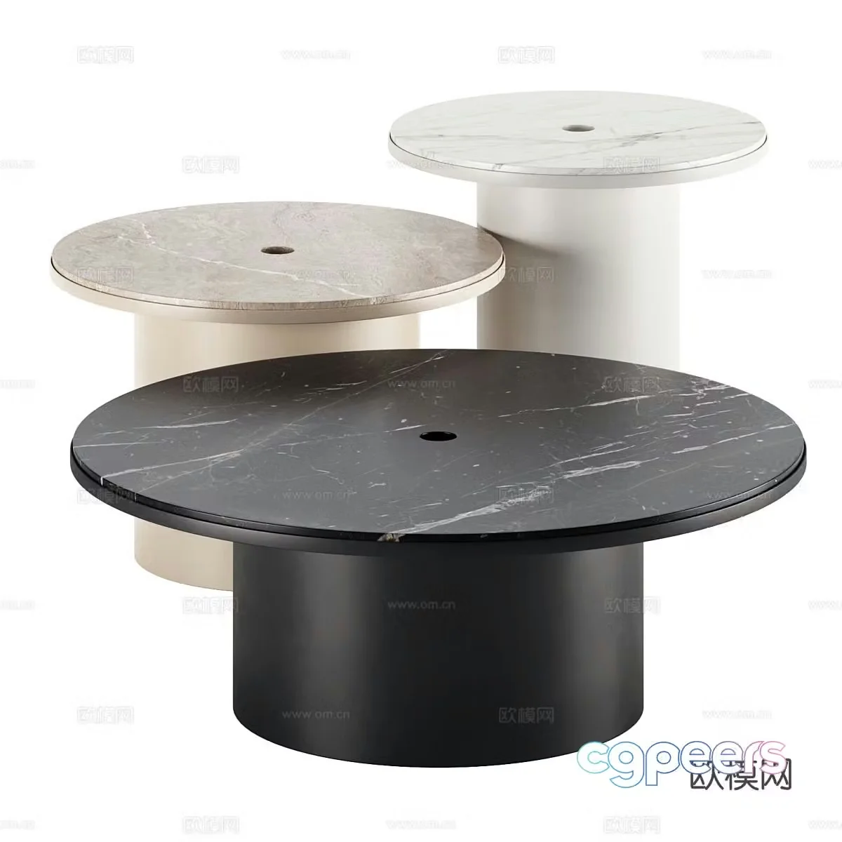Italian marble coffee table 3d model