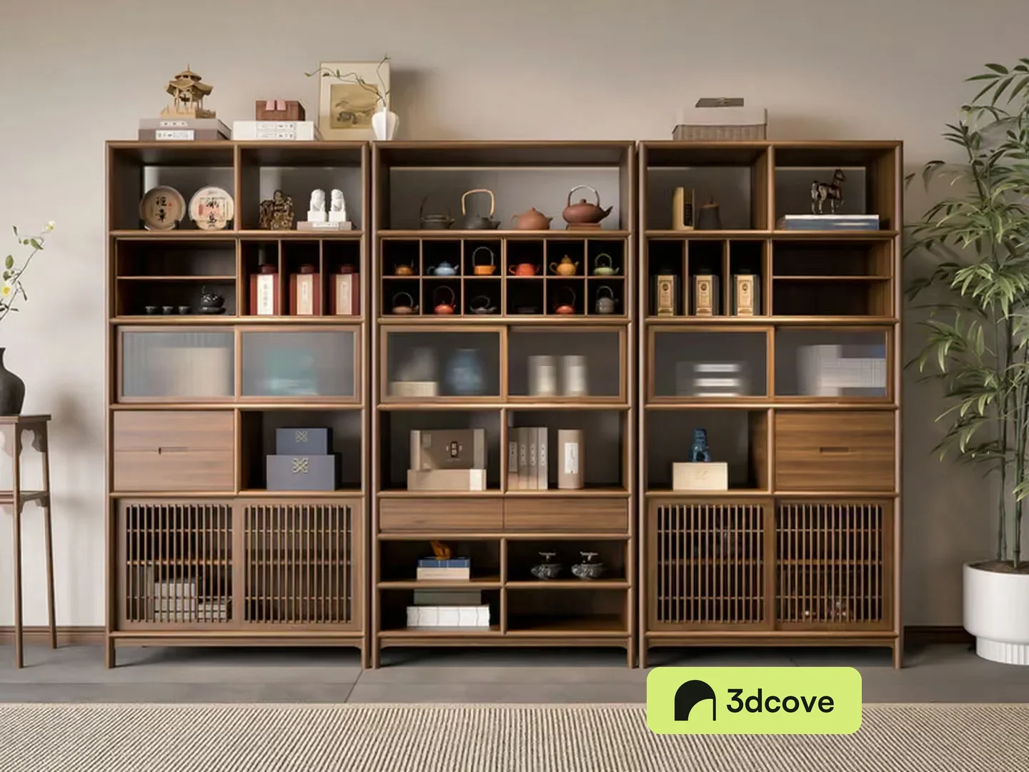 Wooden Shelving Unit