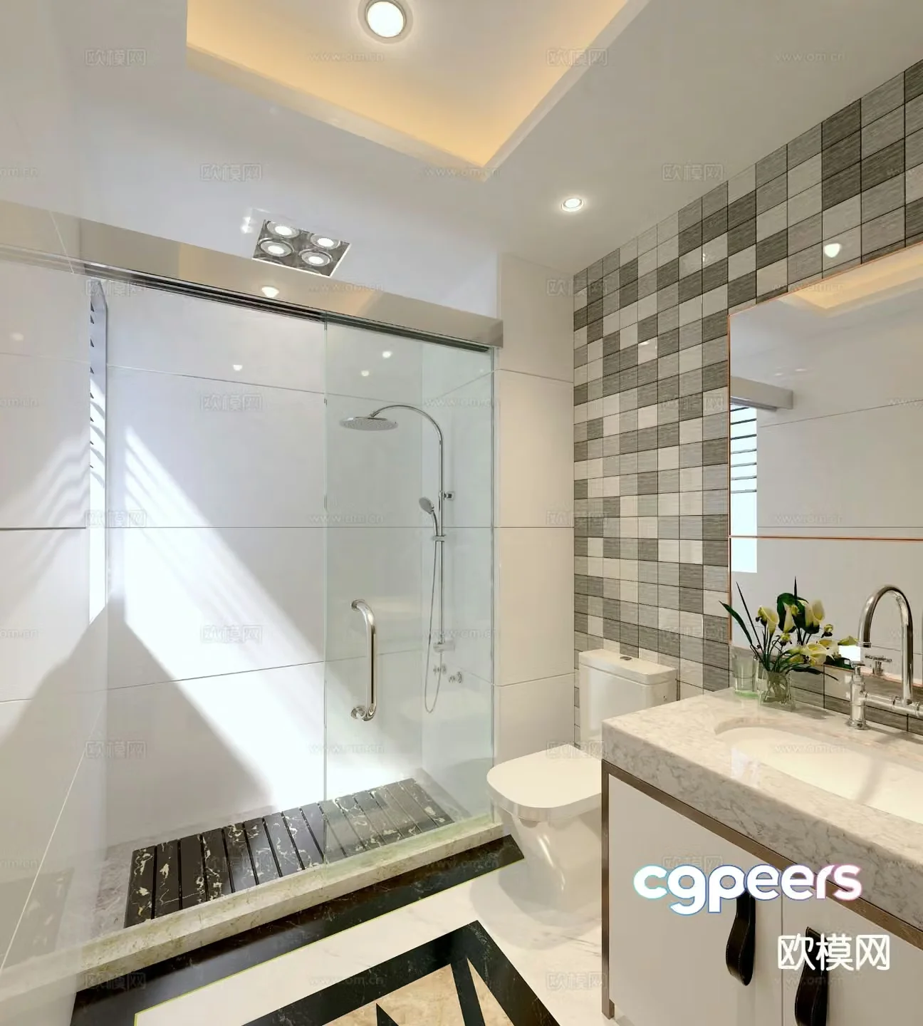 Modern bathroom bathroom 3d model