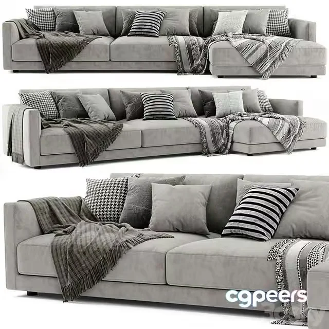 3ds Max Free – Poliform Bristol Chaise Longue Sofa 2