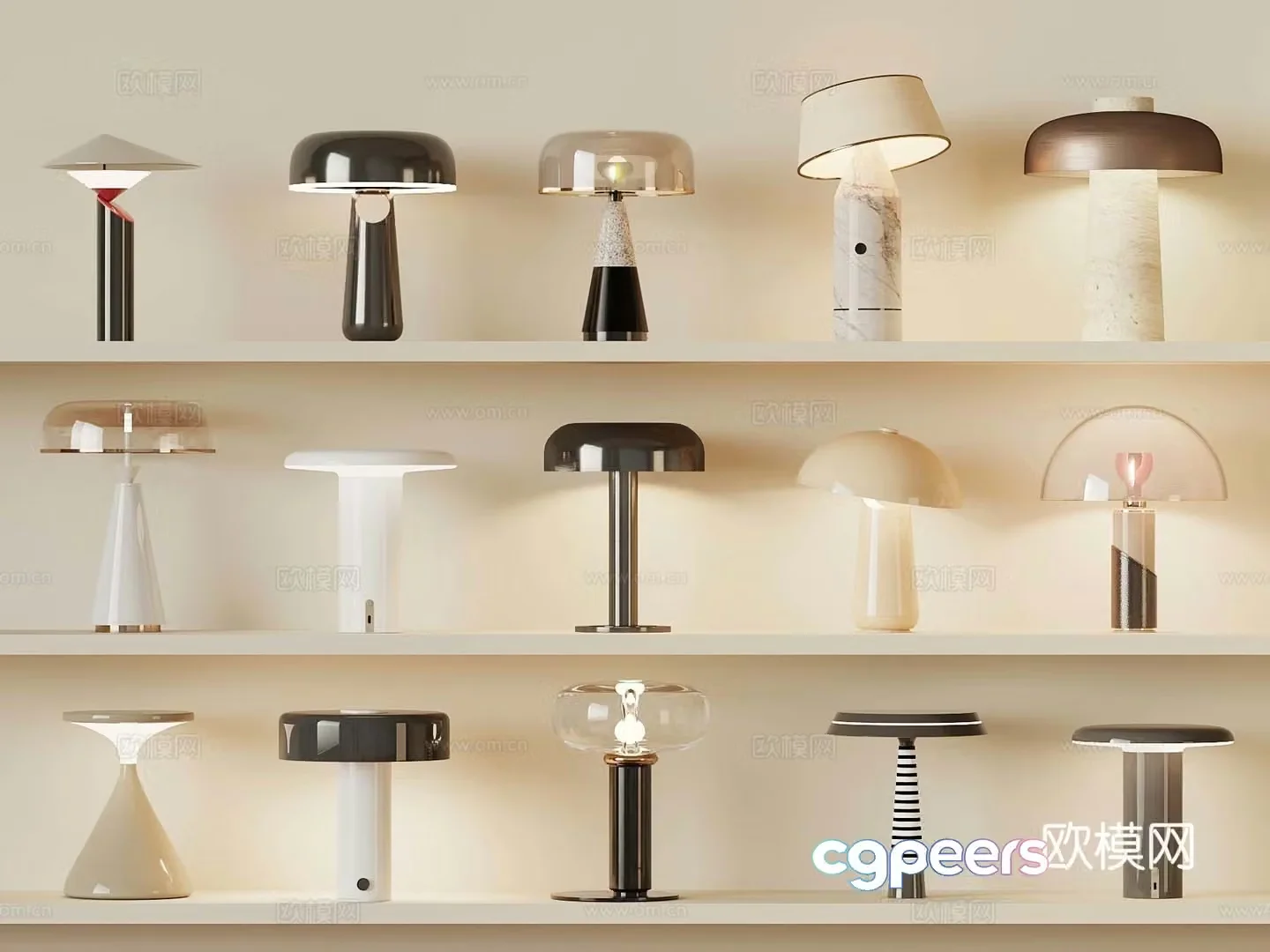 32 modern desk lamp bedside lamp 3d model