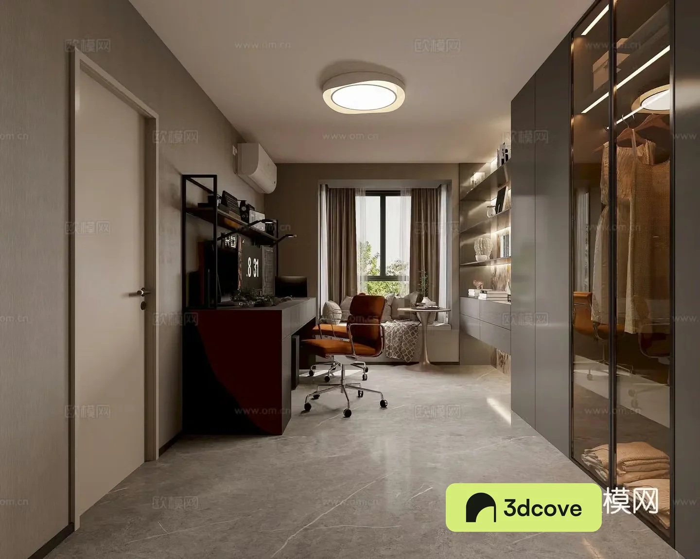 Modern study room