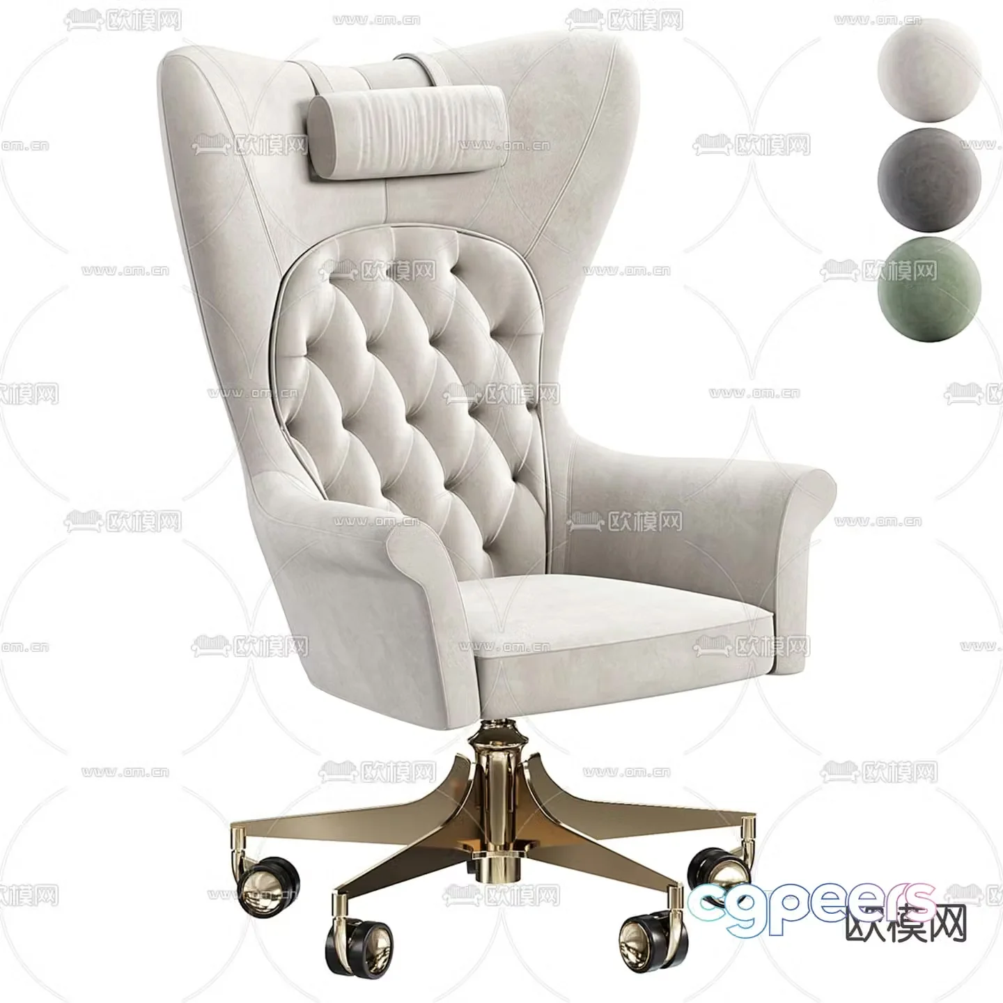 Visionnaire Light Luxury Office Chair Boss Chair Executive Chair 3D Model