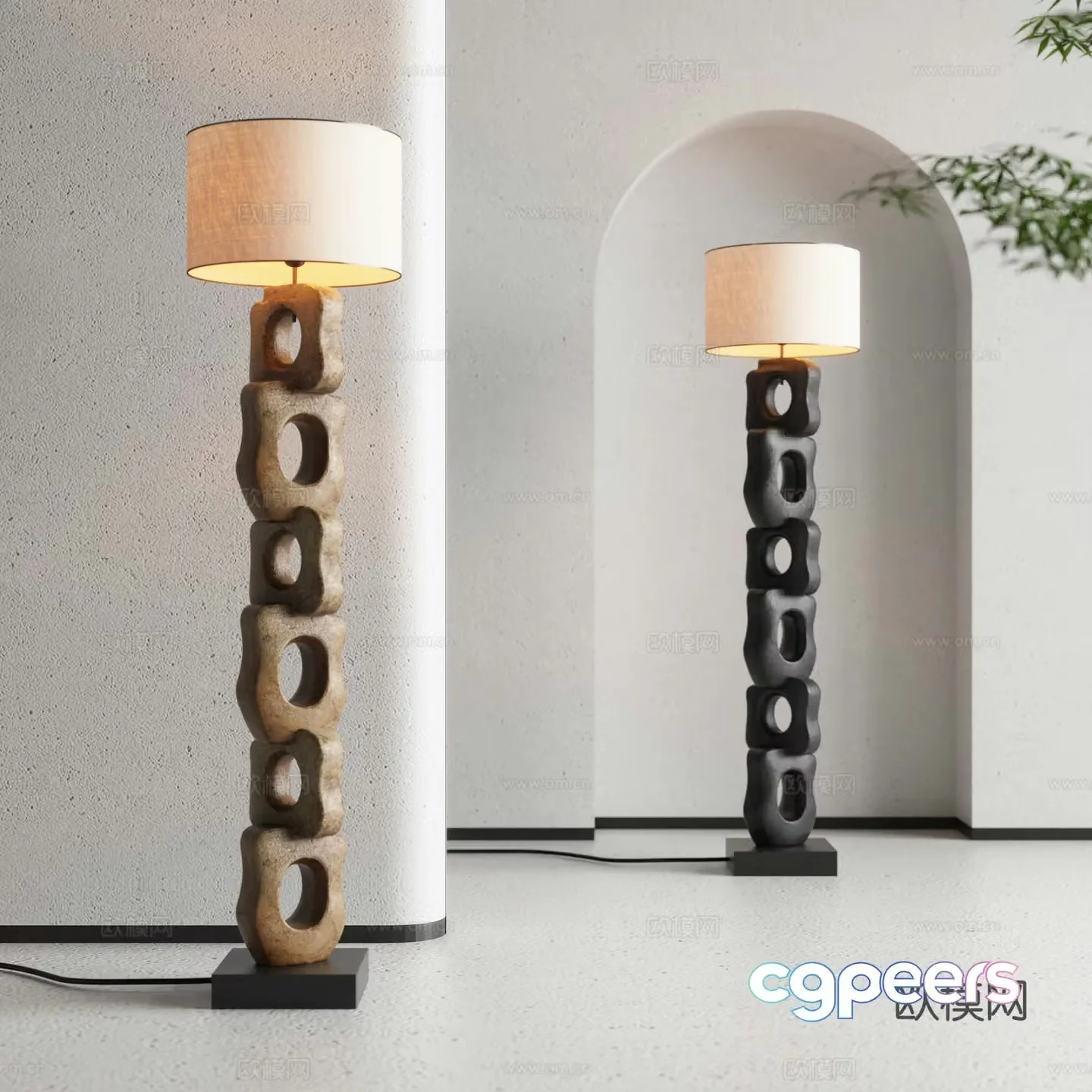 Jijifeng Floor Lamp 3D Model