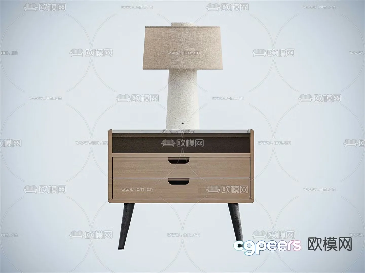 Simple bedside table 3d model