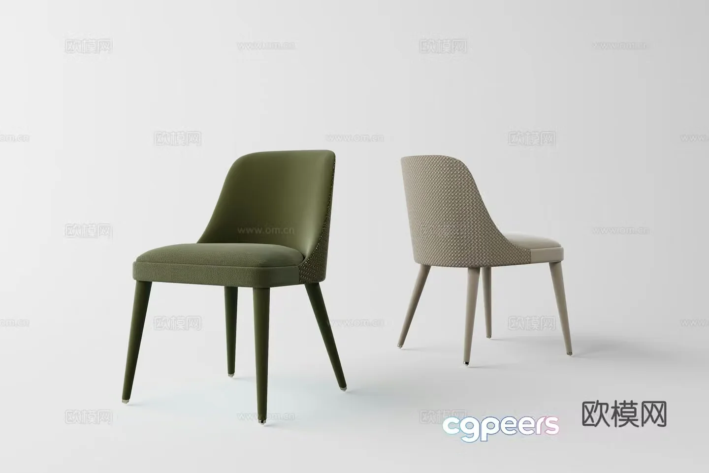 Modern simple single chair 3d model