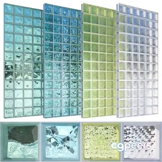 3ds Max Free – Glass block set 01