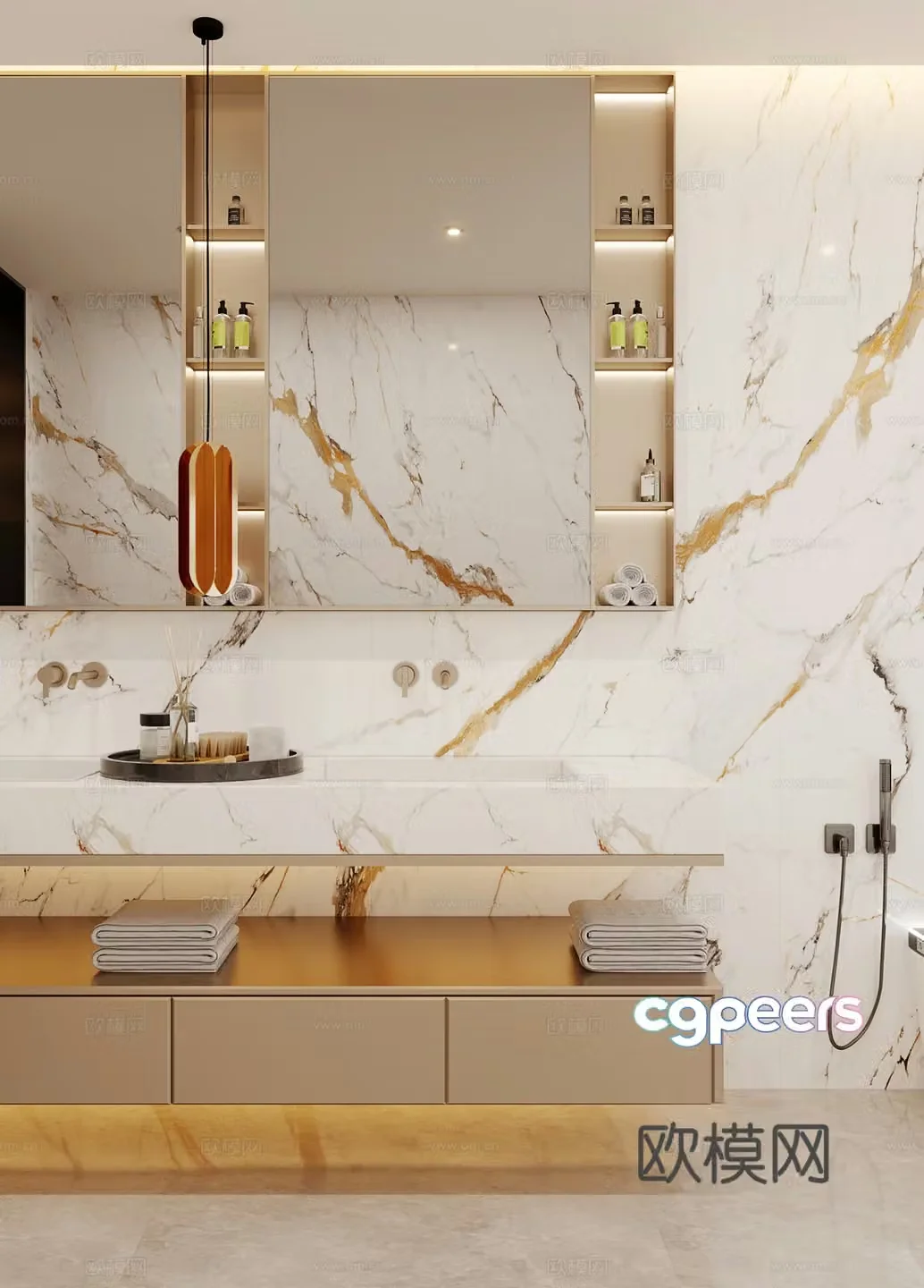 Modern bathroom bathroom 3d model