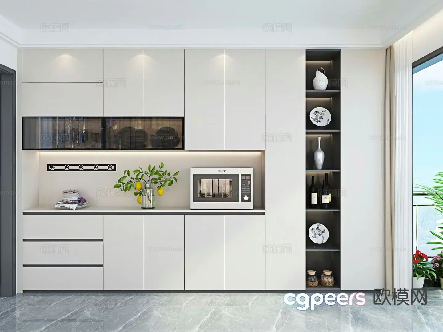 Modern sideboard 3d model