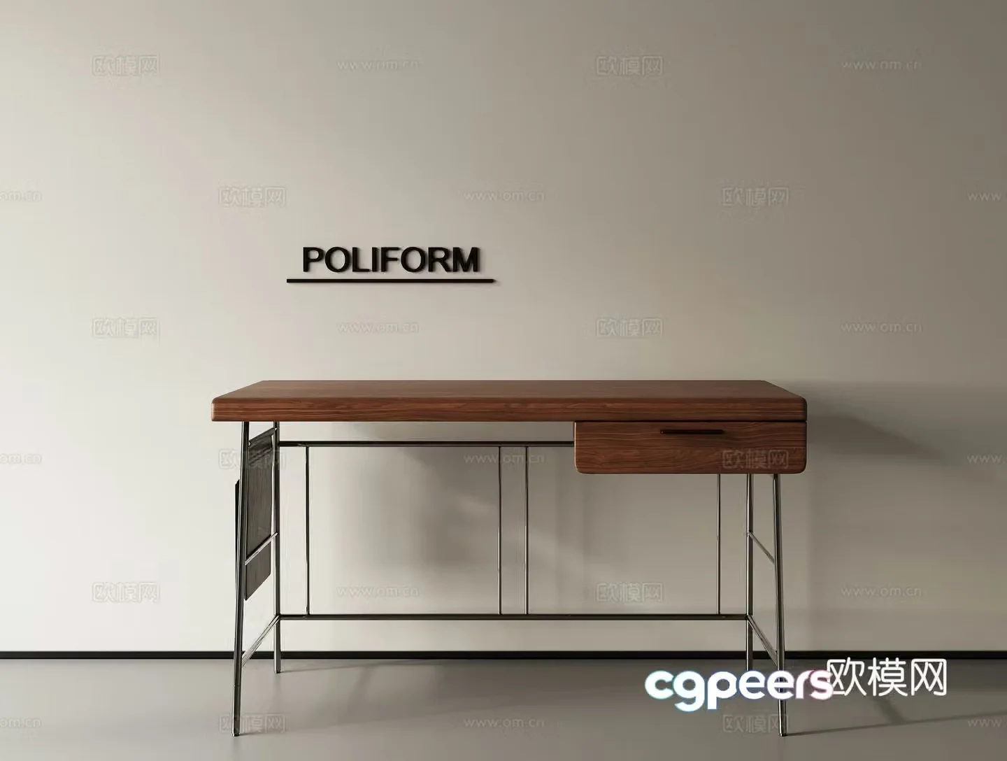 Desk Office Desk Dressing Table 3D Model