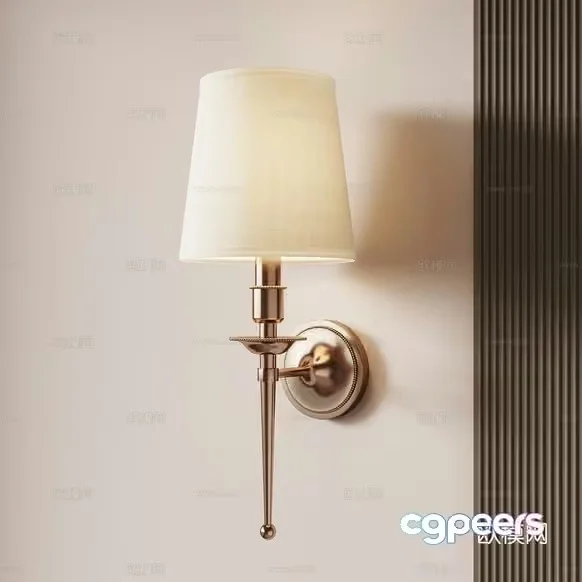 Gold Light Fixture 3D Model – 16850 – VRAY Render