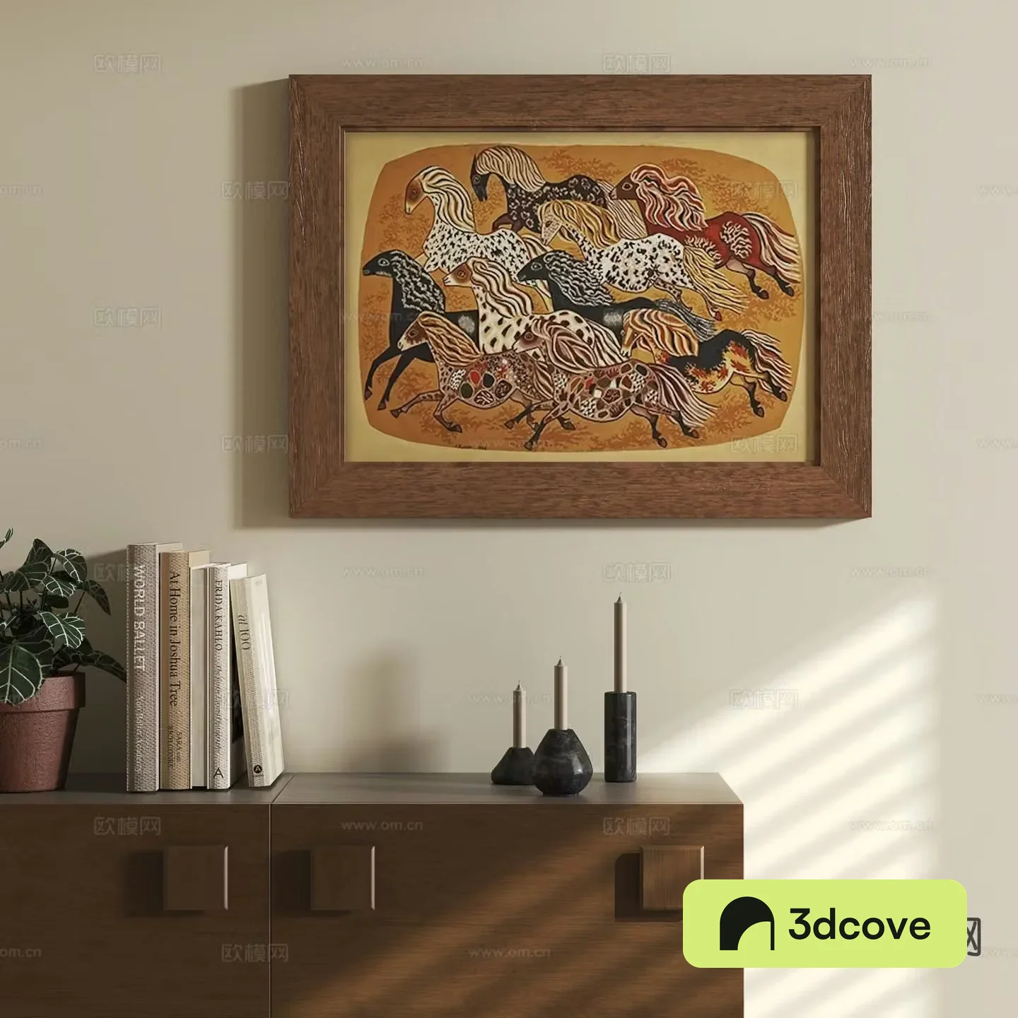 Medieval style hanging painting horse painting decorative painting