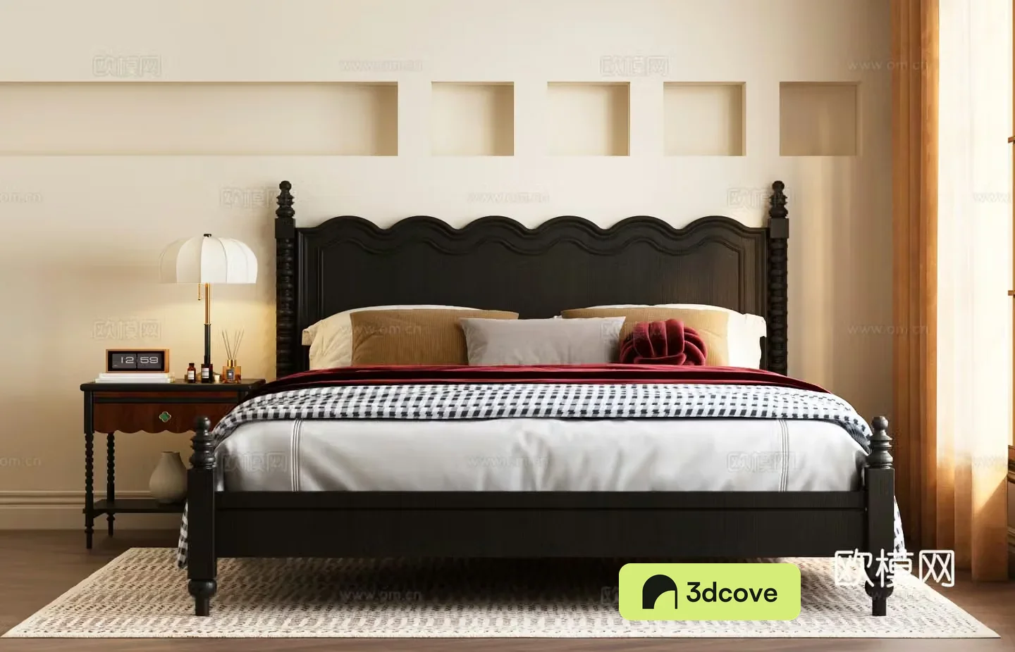 French double bed