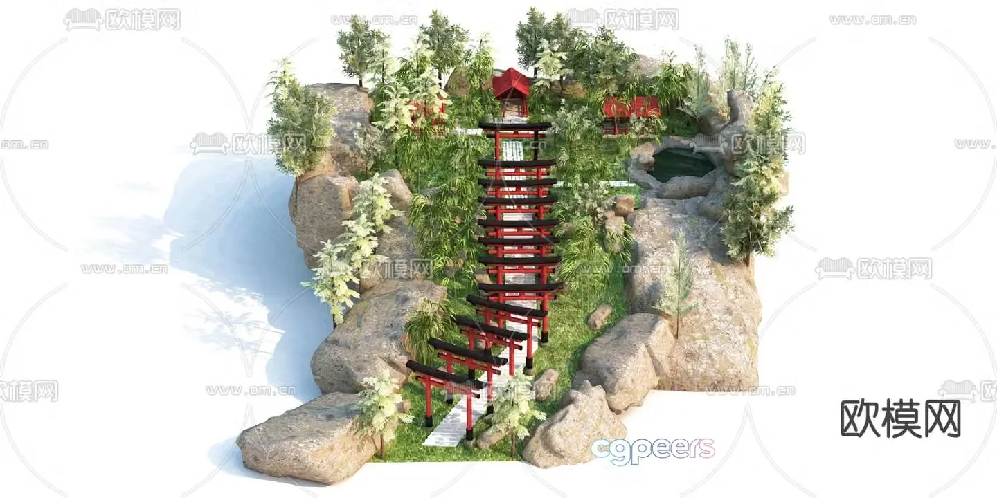Modern gallery frame 3d model