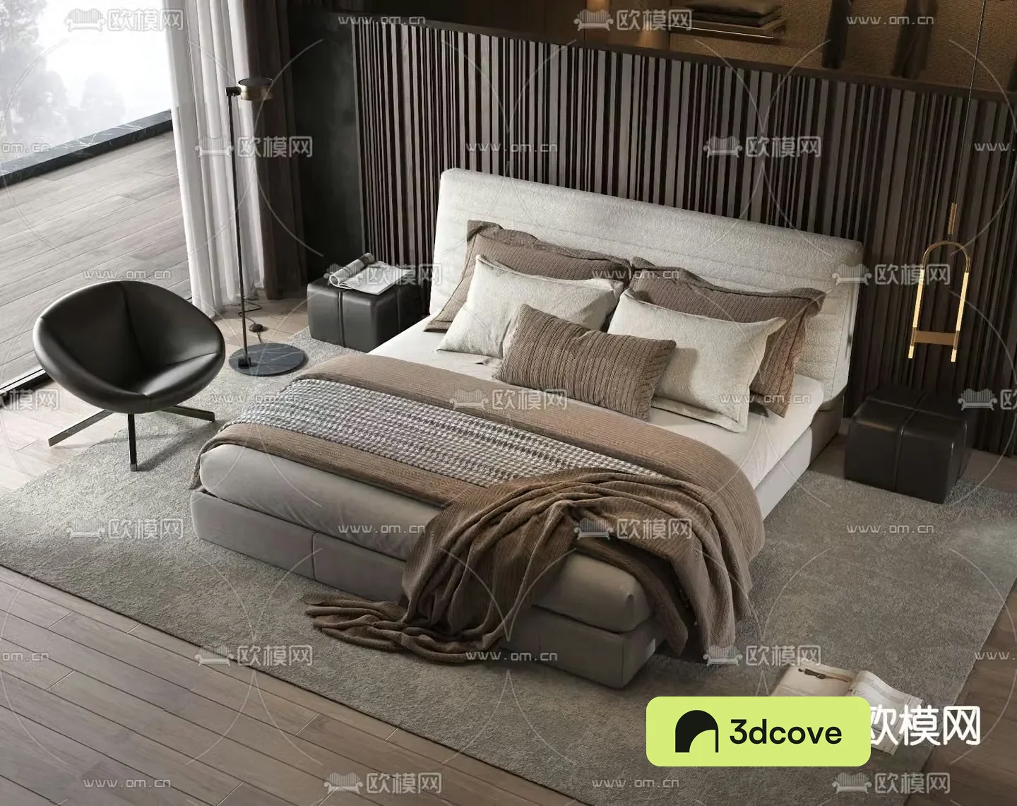 Minotti double bed