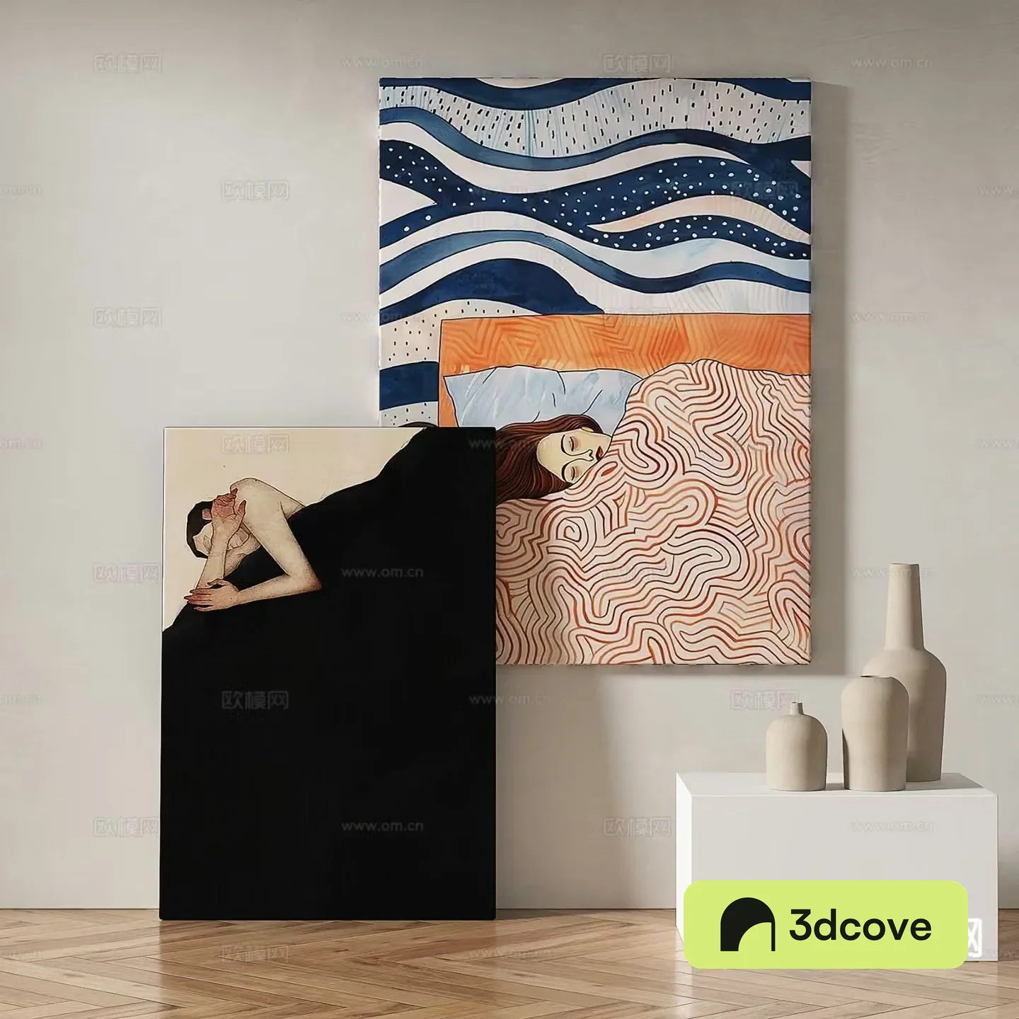 Modern figure painting decorative painting