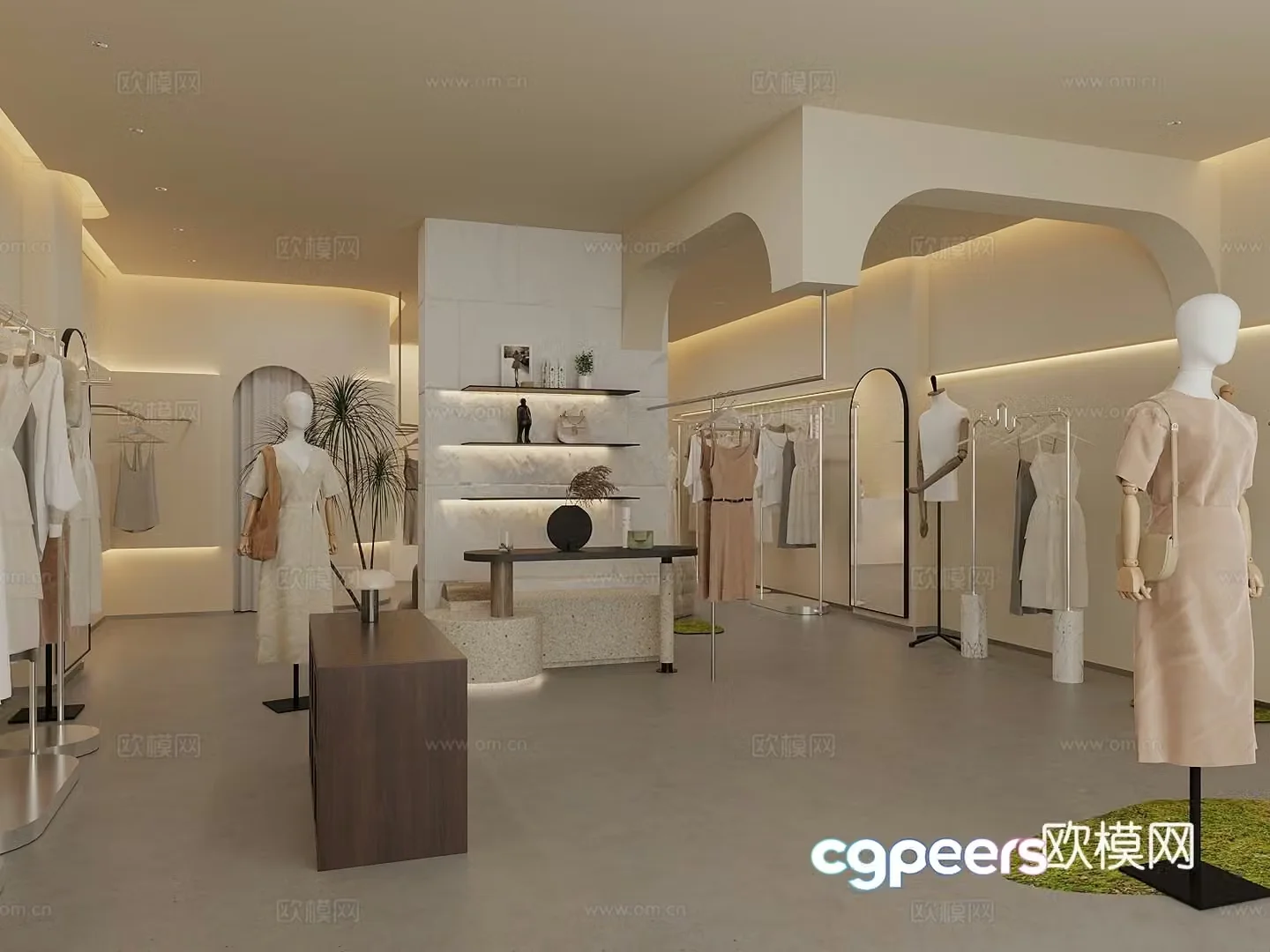 Modern clothing store Clothing store Women’s clothing store Clothing display stand Display stand 3D model