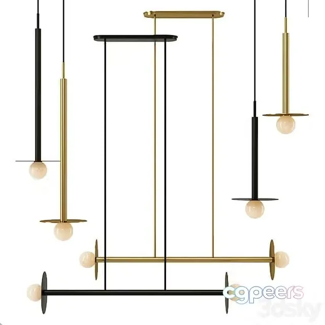 3ds Max Free – Nodes Pendant by Kelly Wearstler, Generation lighting