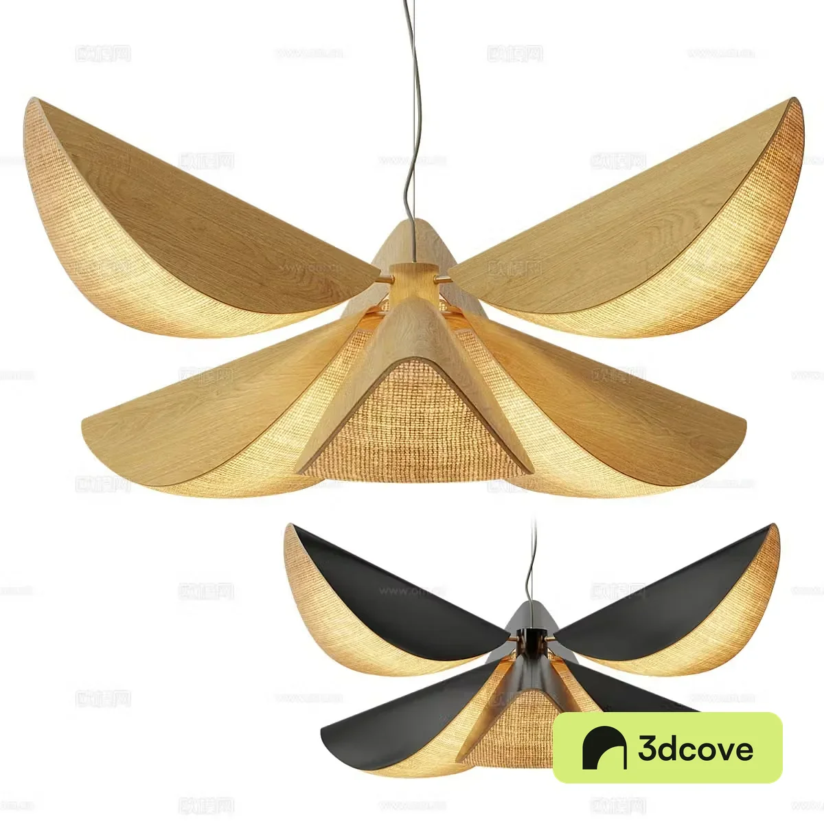 New Chinese style LYS (Forestier) rattan chandelier