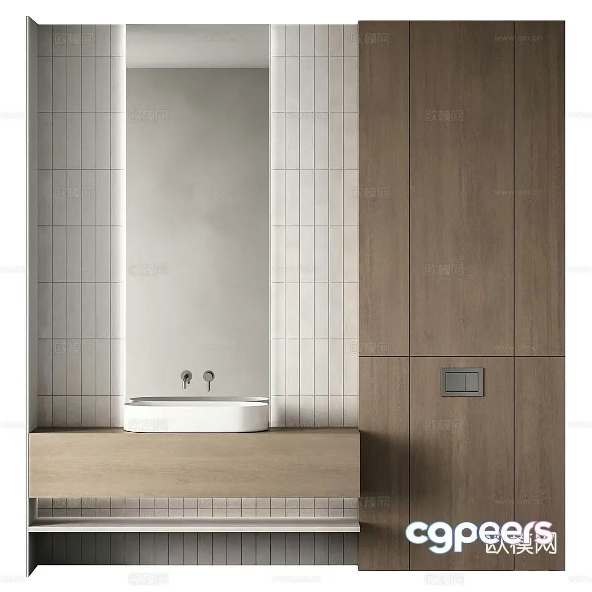 Modern bathroom cabinet 3d model