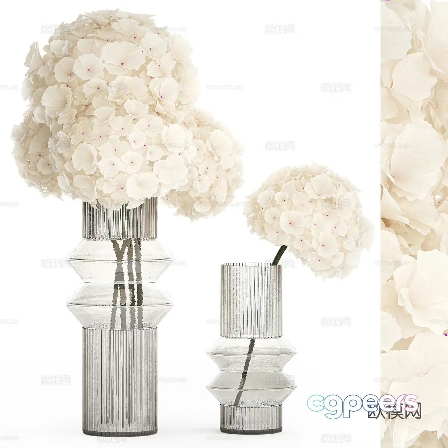 Modern vase flower art 3d model