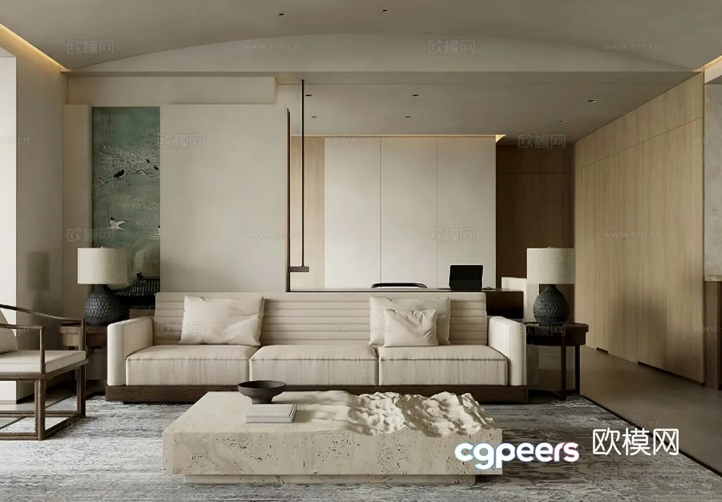 New Chinese living room 3D model
