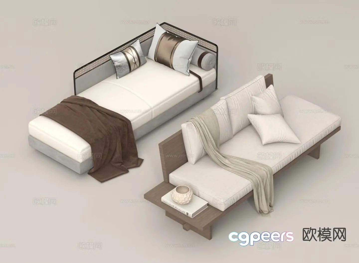 Modern chaise longue chaise longue 3D model