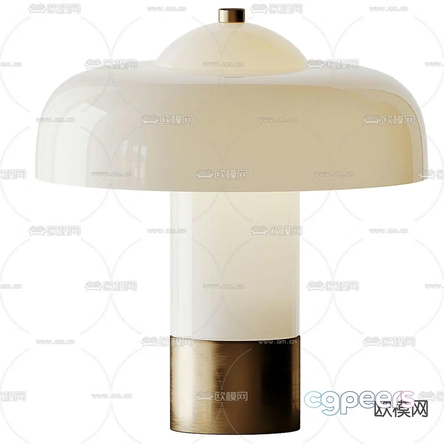 Modern glass table lamp 3d model