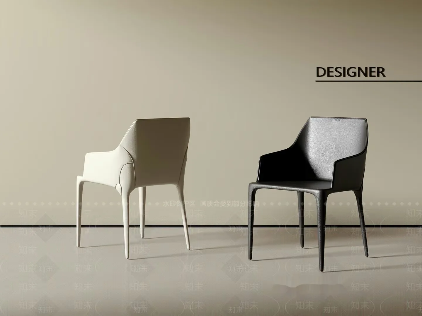 Modern Designer Chairs 3D Model – 9309 – CORONA Render