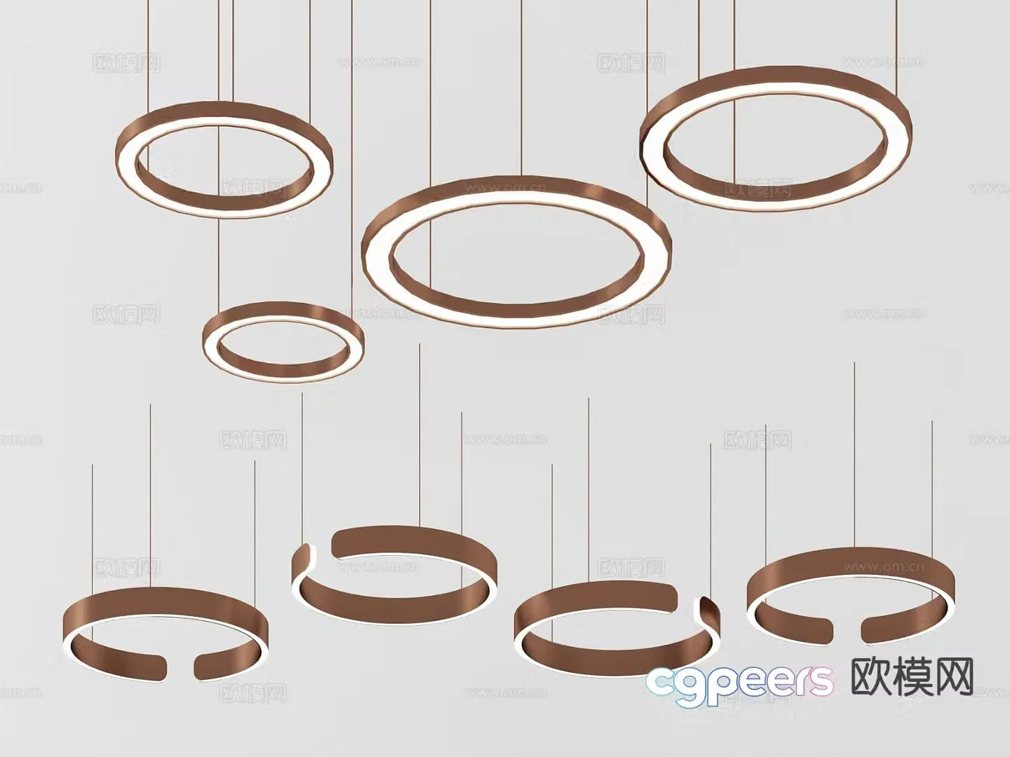 Light luxury chandelier art chandelier 3d model