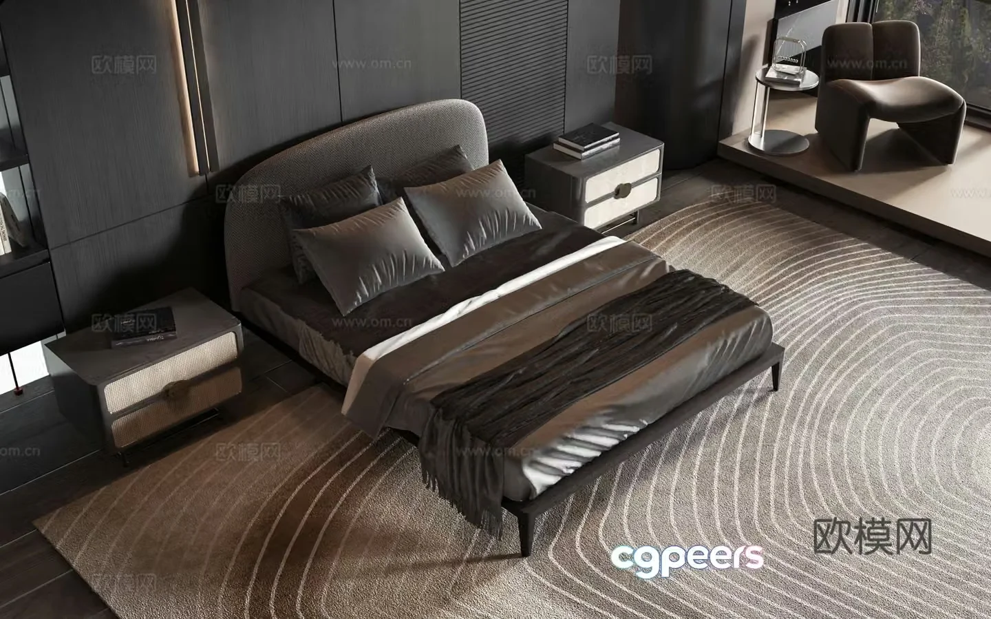 Modern style product bed 3d model