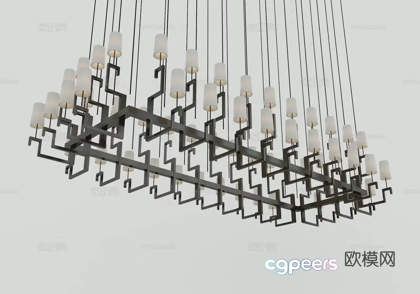 Modern chandelier 3d model