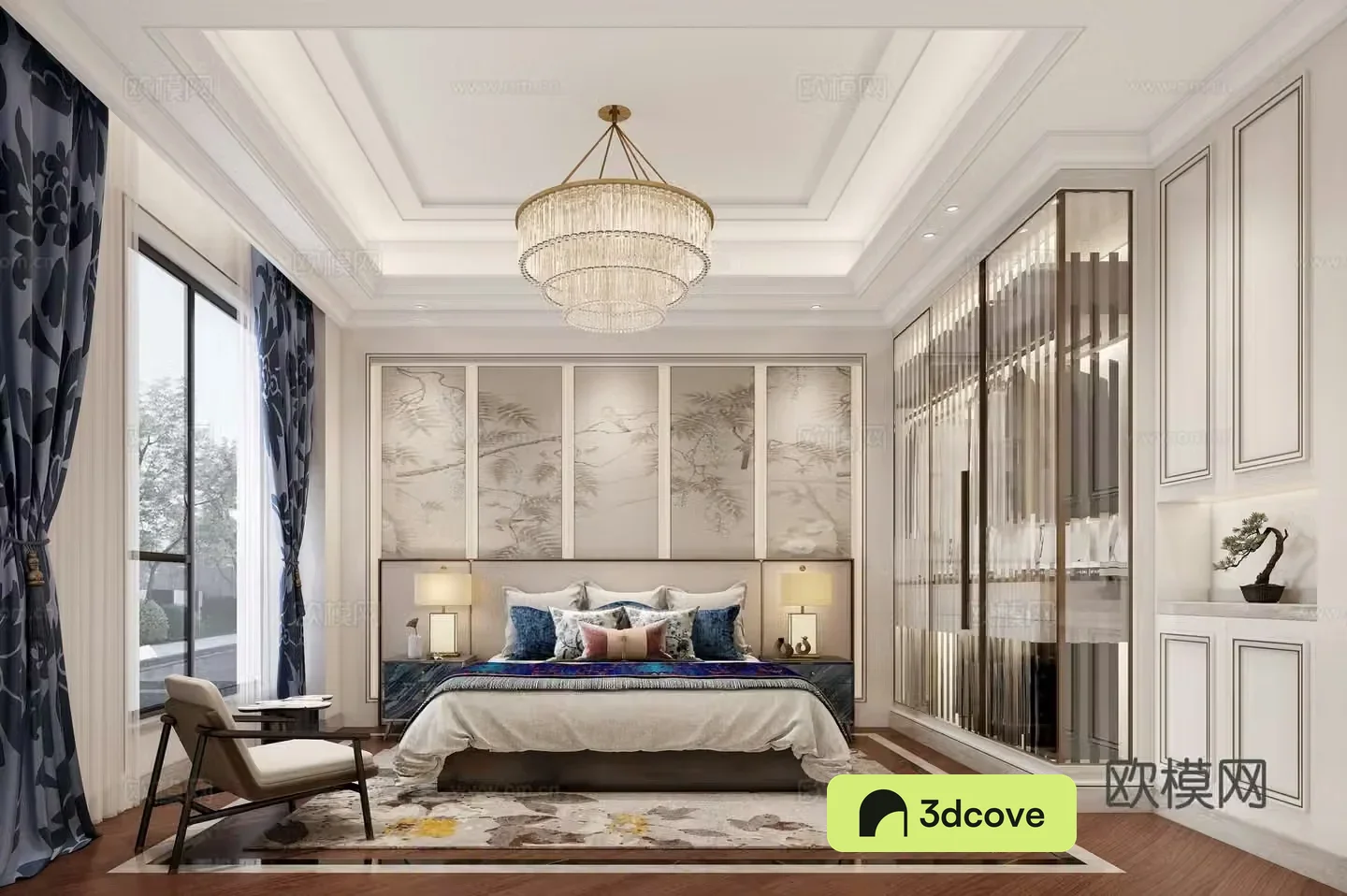 New Chinese style elderly room