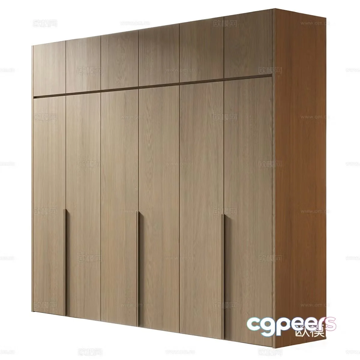 Modern wardrobe wardrobe solid wood cabinet 3d model