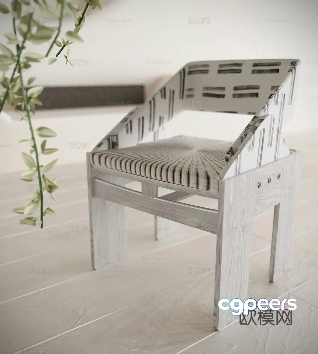 Modern single sofa casual single chair 3d model