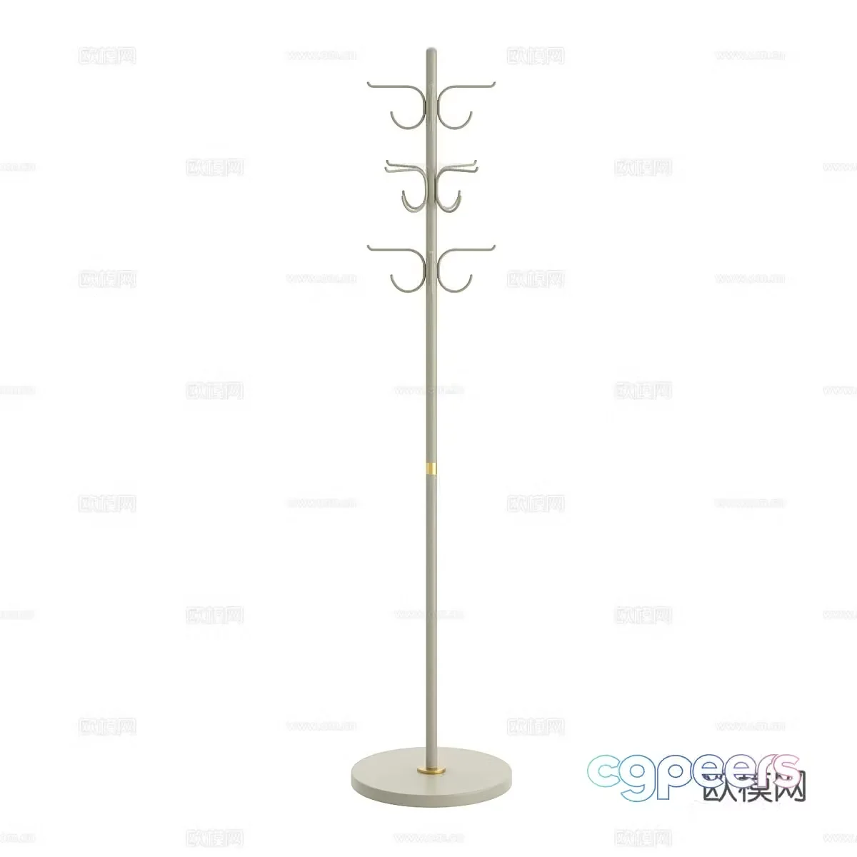 Modern clothes hanger entrance clothes hanger 3d model