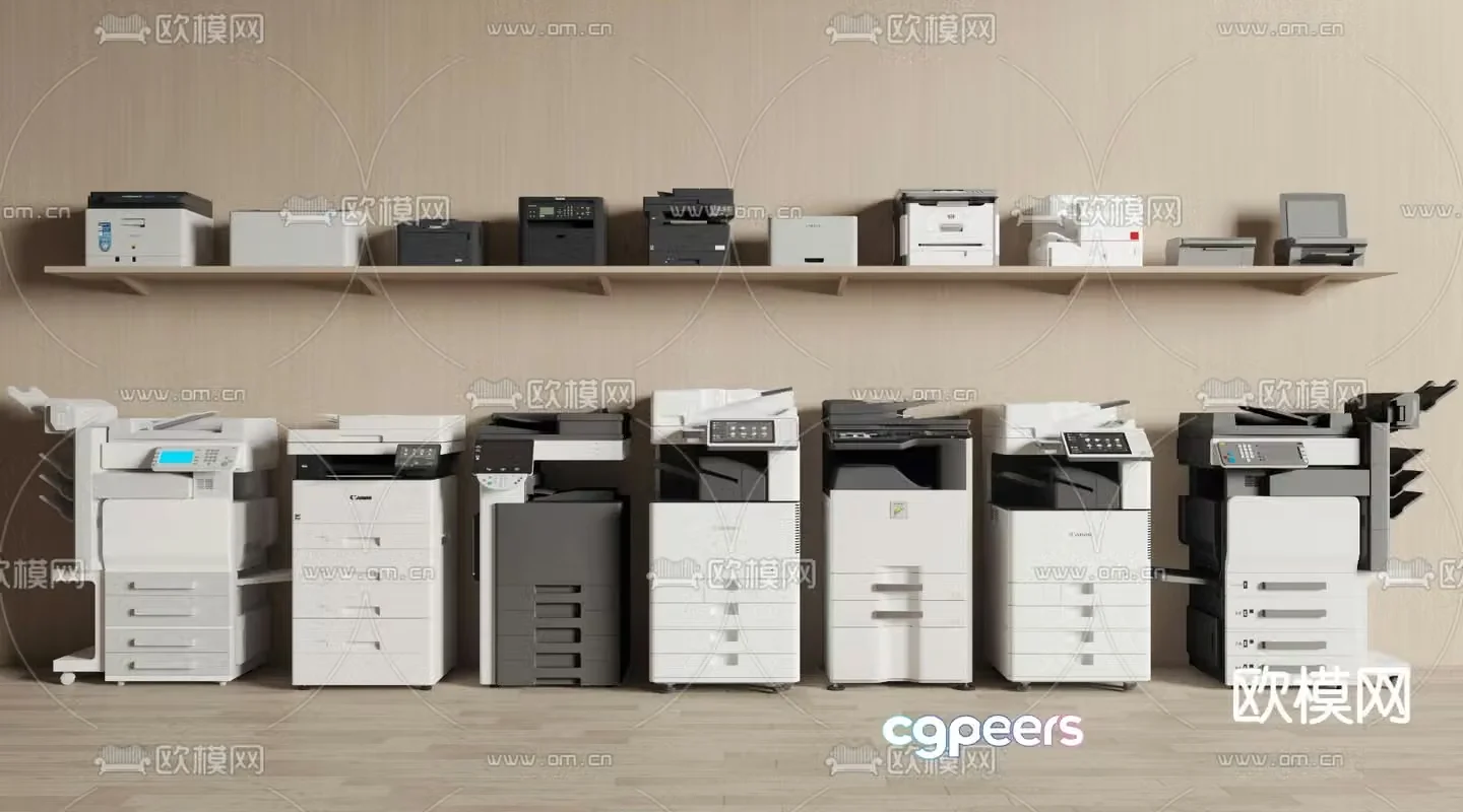 printer copier scanner 3d model