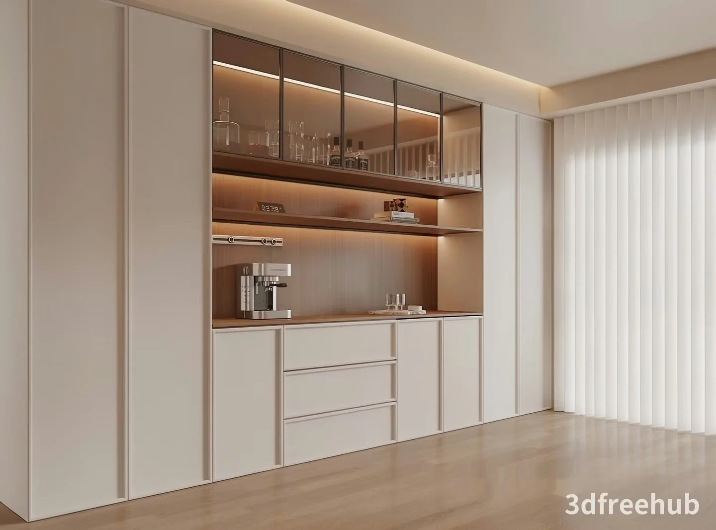 A Modern Kitchen 3D Model – 19380 – VRAY Render