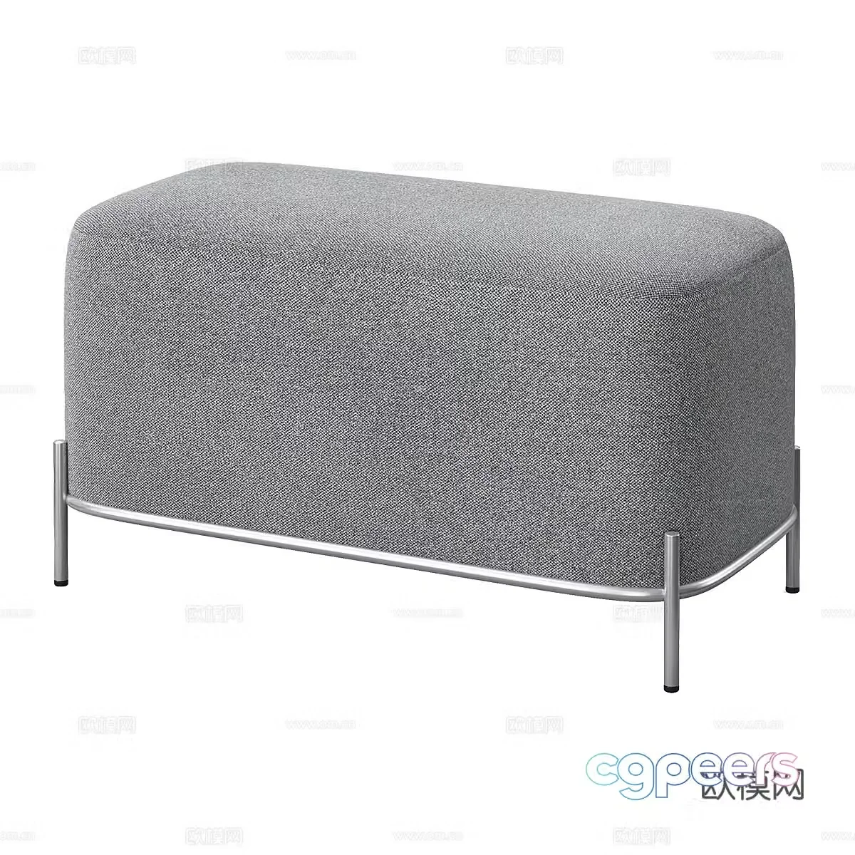 Modern footrest sofa stool low stool 3d model