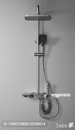 Silver Shower Head 3D Model – 16300 – VRAY Render