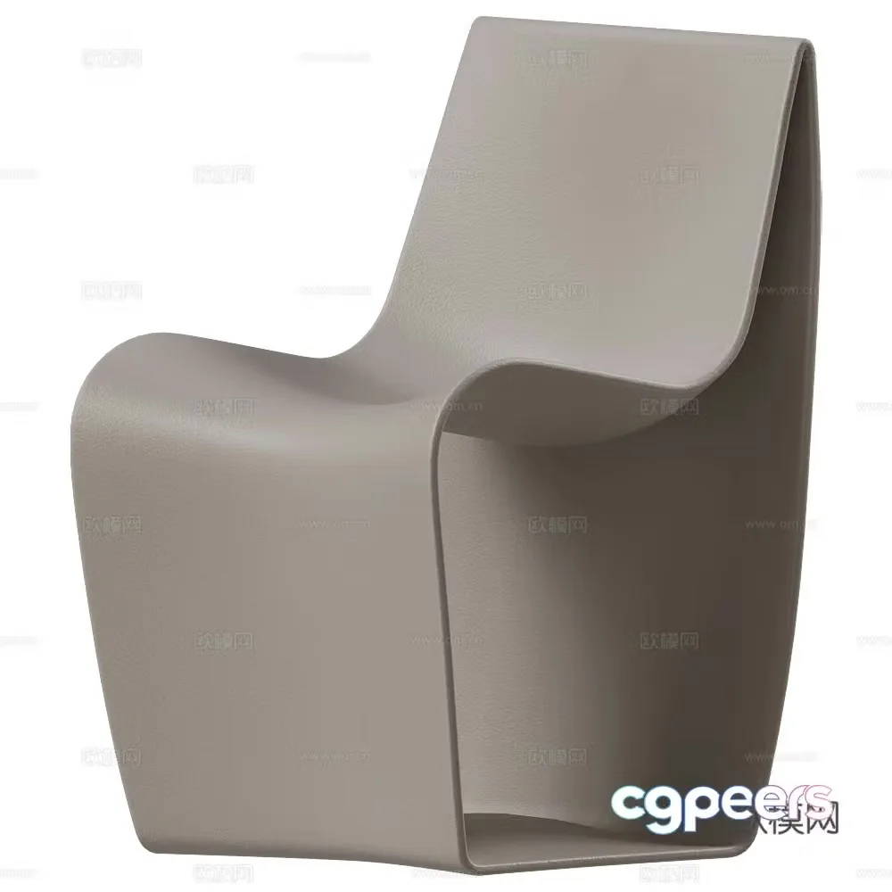 MDF Italia leisure chair shaped chair 3d model