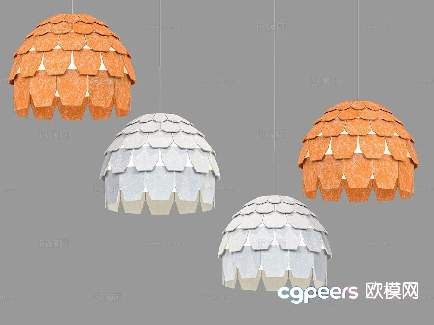 Modern chandelier bedside small chandelier 3d model