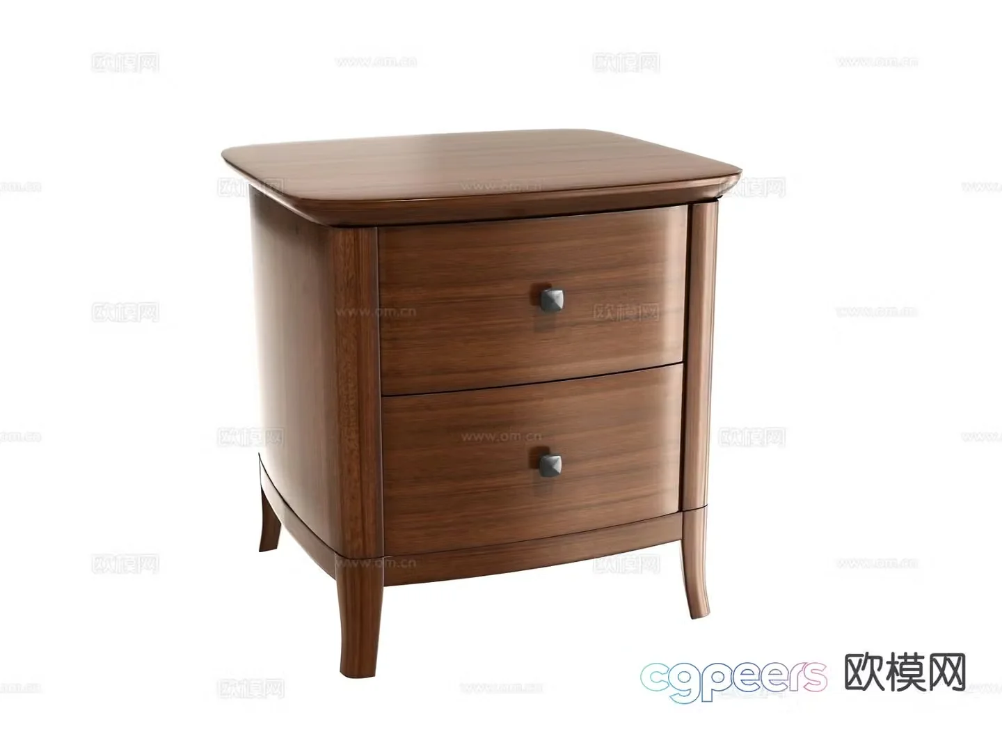 American bedside table 3d model