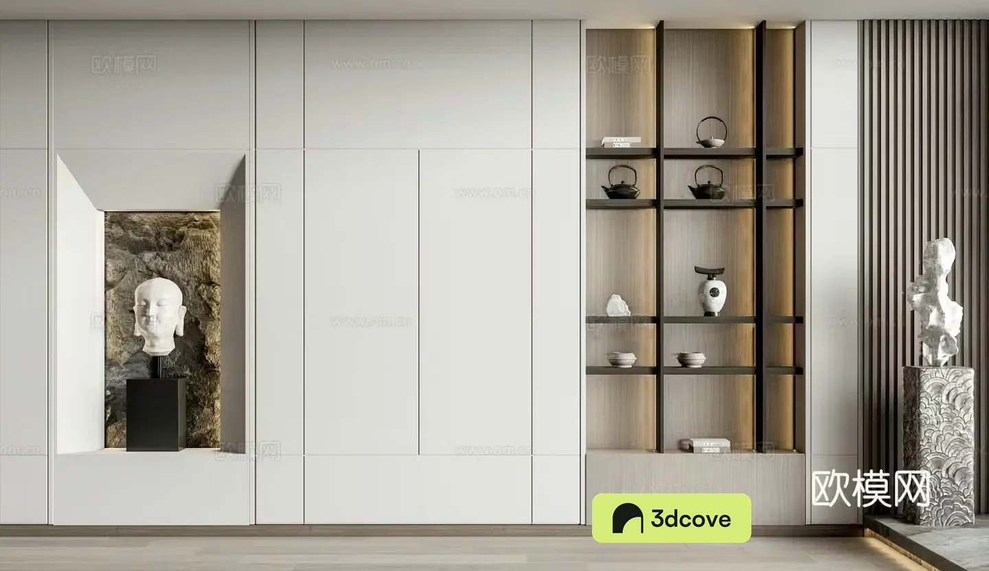 New Chinese style decorative cabinet shelf