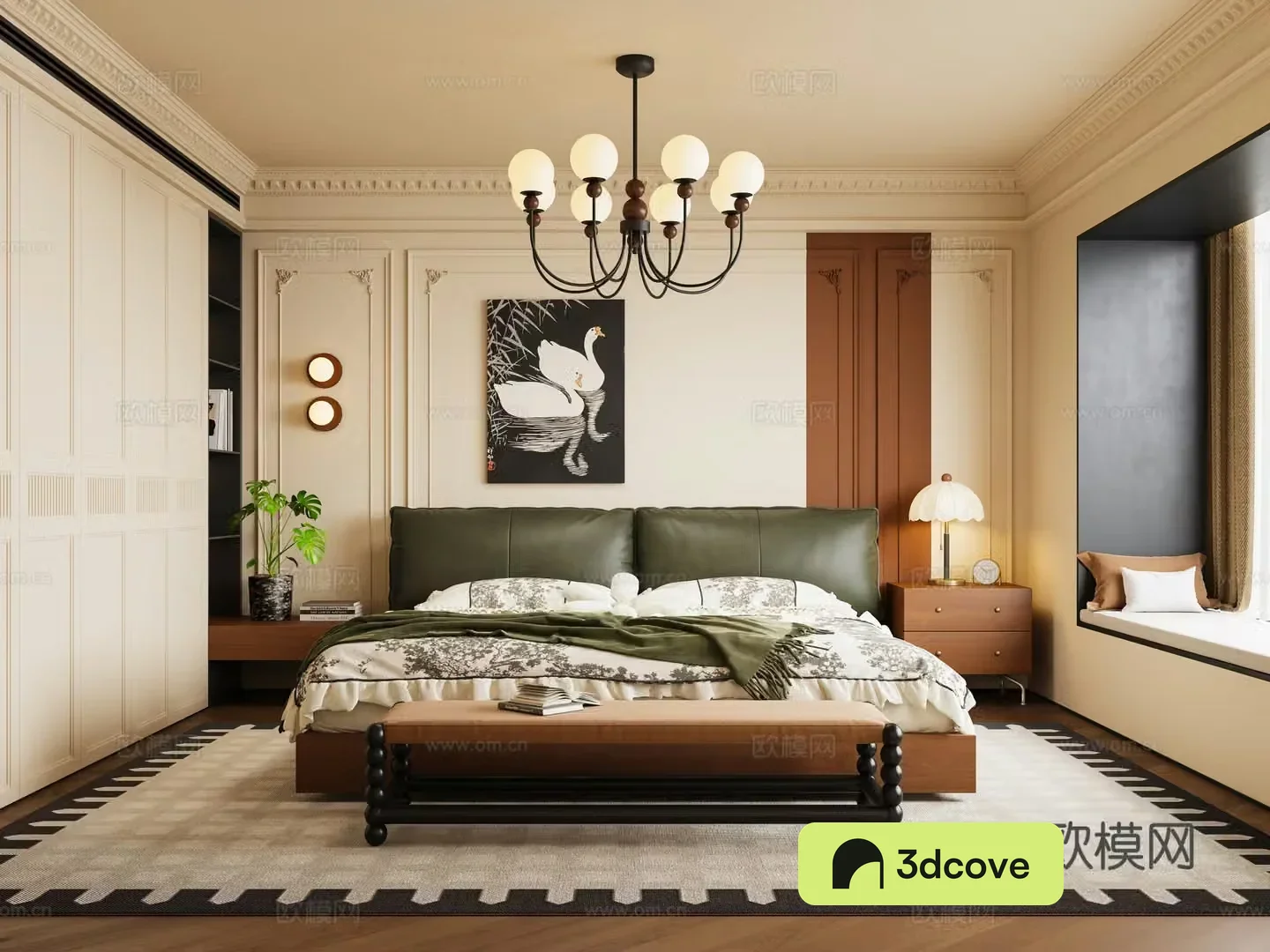 French medieval style home bedroom