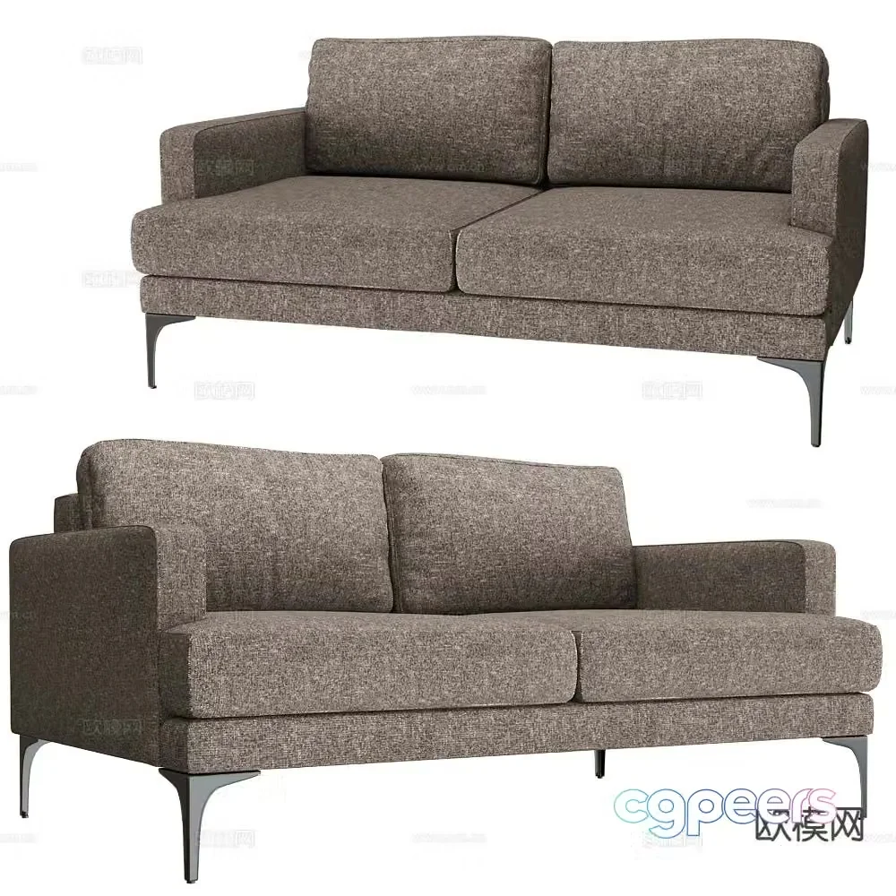 Partisan love sofa upholstered sofa 3d model