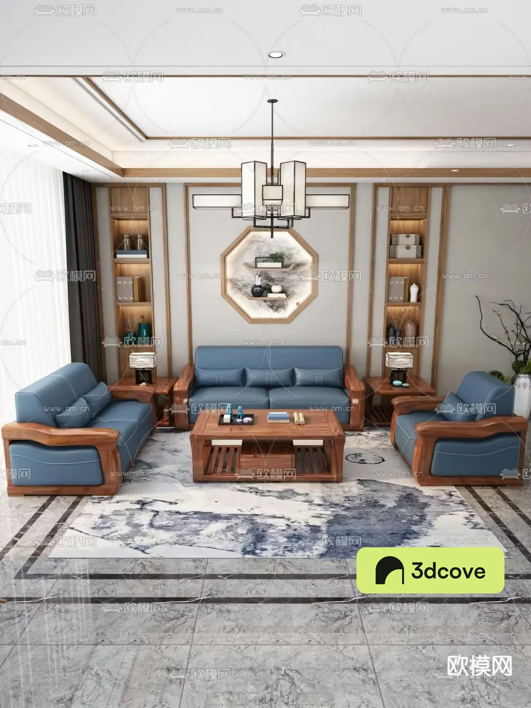 Chinese style modular sofa living room