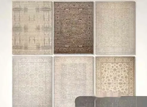 Six Beige Rugs 3D Model – 16534 – VRAY Render