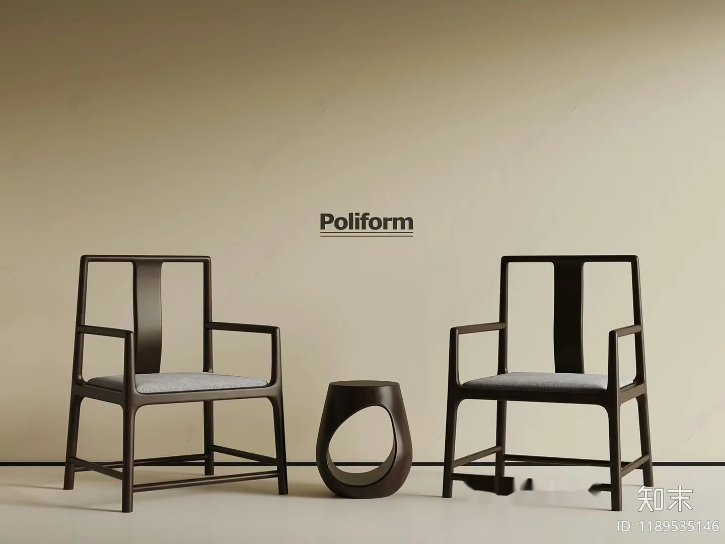 Modern Wooden Chairs 3D Model – 6410 – VRAY Render