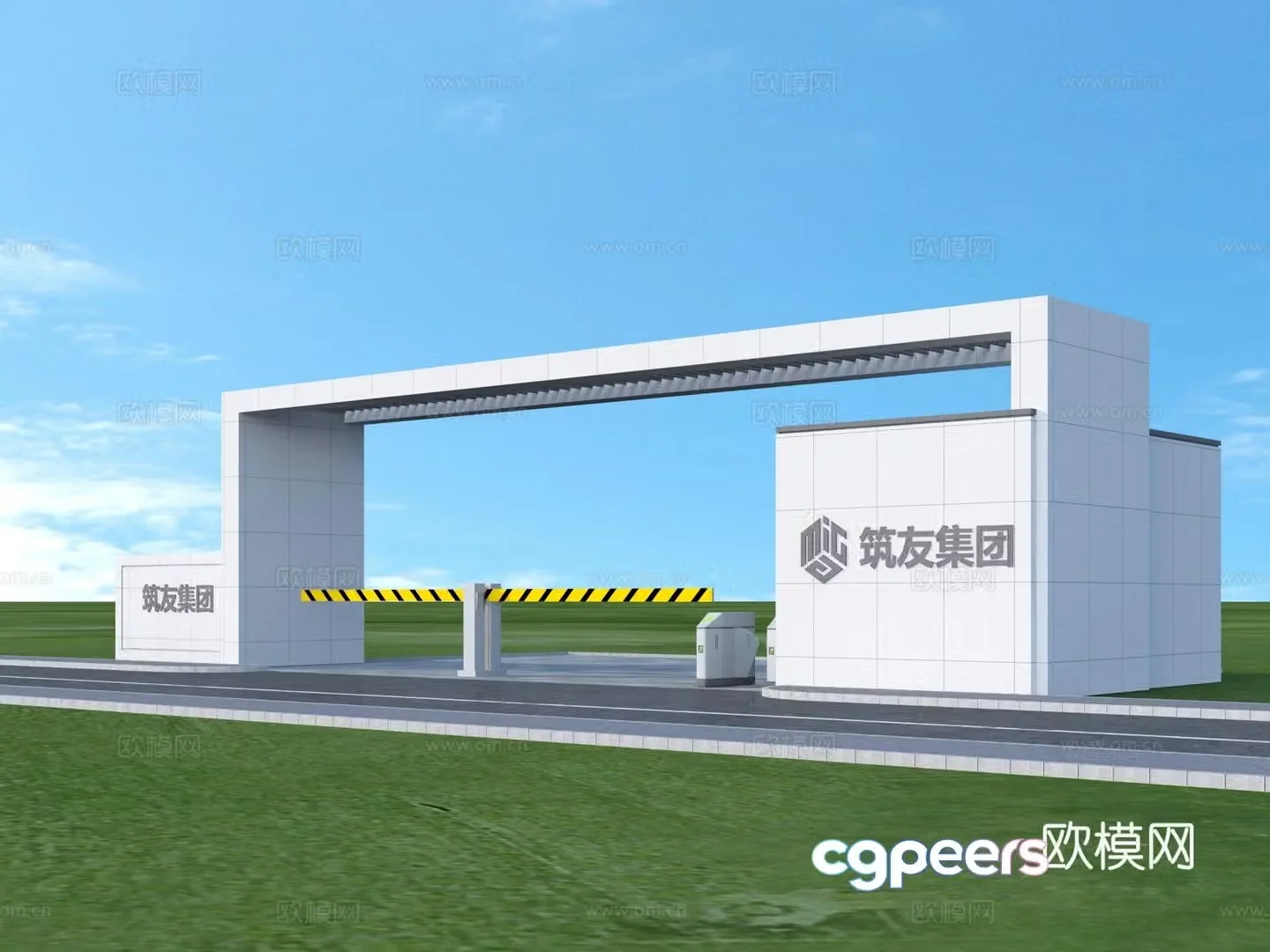 Door Entrance Gate Architecture 3D Model